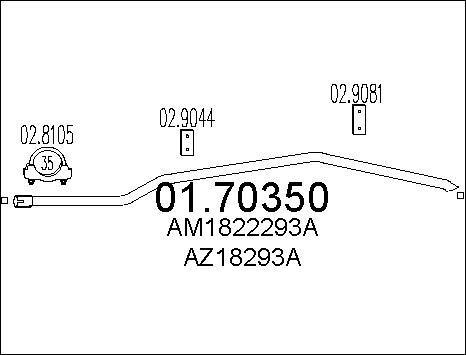 MTS 01.70350 - Tubo gas scarico www.autoricambit.com