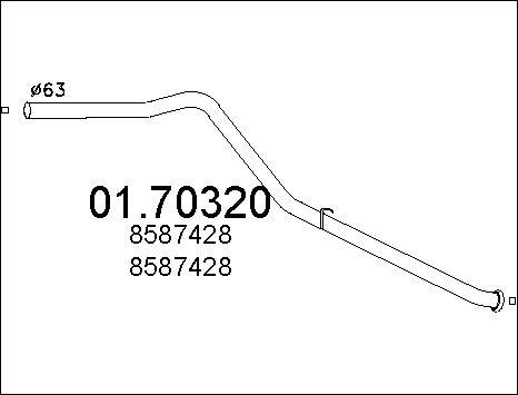 MTS 01.70320 - Tubo gas scarico www.autoricambit.com