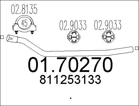 MTS 01.70270 - Tubo gas scarico www.autoricambit.com