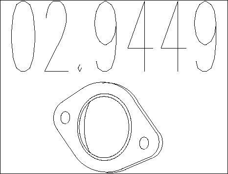 MTS 02.9449 - Guarnizione, Tubo gas scarico www.autoricambit.com