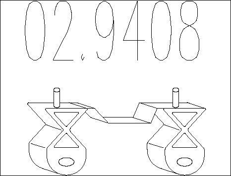 MTS 02.9408 - Supporto, Imp. gas scarico www.autoricambit.com
