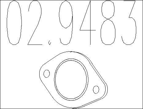 MTS 02.9483 - Guarnizione, Tubo gas scarico www.autoricambit.com