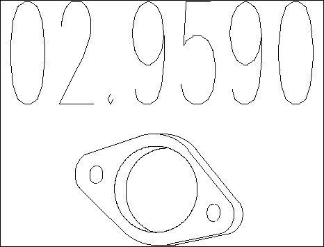 MTS 02.9590 - Guarnizione, Tubo gas scarico www.autoricambit.com