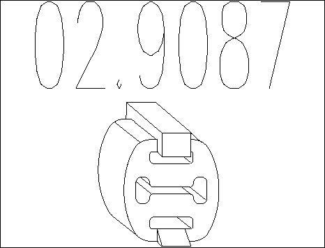 MTS 02.9087 - Supporto, Imp. gas scarico www.autoricambit.com