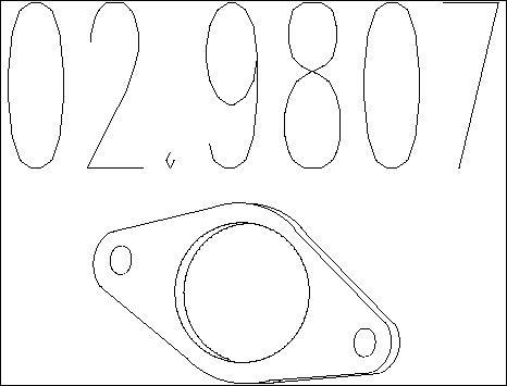 MTS 02.9807 - Guarnizione, Tubo gas scarico www.autoricambit.com