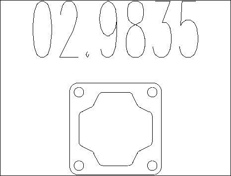 MTS 02.9835 - Guarnizione, Tubo gas scarico www.autoricambit.com