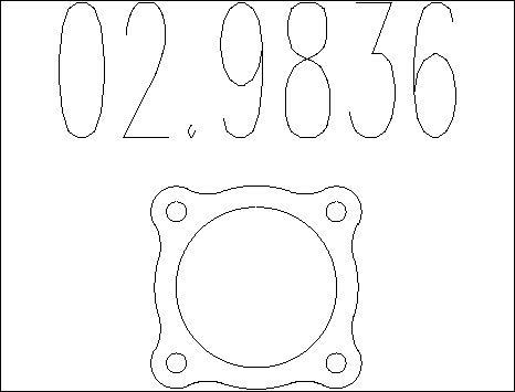 MTS 02.9836 - Guarnizione, Tubo gas scarico www.autoricambit.com