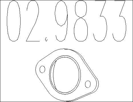 MTS 02.9833 - Guarnizione, Tubo gas scarico www.autoricambit.com