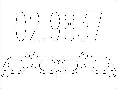 MTS 02.9837 - Guarnizione, Tubo gas scarico www.autoricambit.com