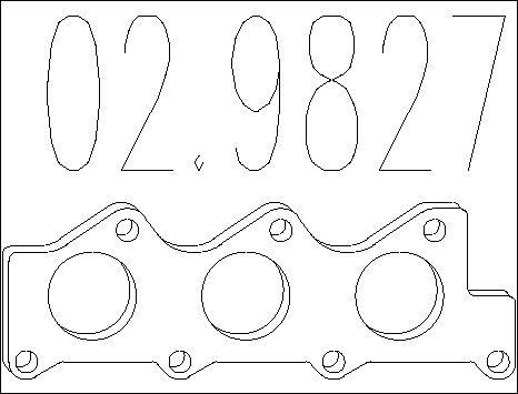 MTS 02.9827 - Guarnizione, Tubo gas scarico www.autoricambit.com