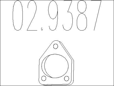 MTS 02.9387 - Guarnizione, Tubo gas scarico www.autoricambit.com