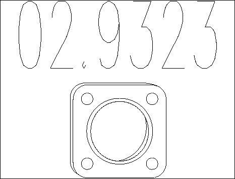 MTS 02.9323 - Guarnizione, Tubo gas scarico www.autoricambit.com