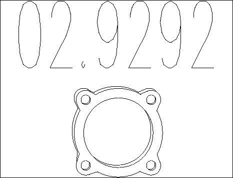 MTS 02.9292 - Guarnizione, Tubo gas scarico www.autoricambit.com