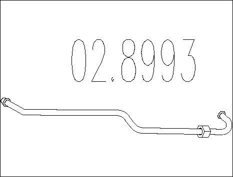 MTS 02.8993 - Connettore tubi, Imp. gas scarico www.autoricambit.com