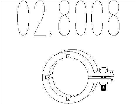 MTS 02.8008 - Connettore tubi, Imp. gas scarico www.autoricambit.com