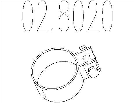 MTS 02.8020 - Connettore tubi, Imp. gas scarico www.autoricambit.com