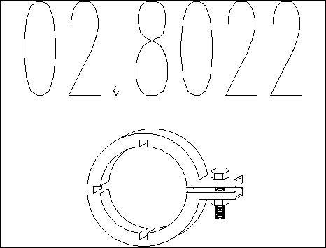 MTS 02.8022 - Connettore tubi, Imp. gas scarico www.autoricambit.com