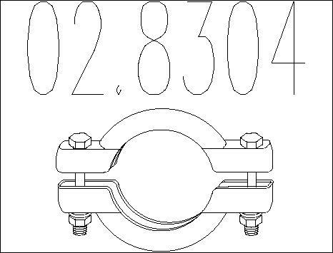 MTS 02.8304 - Connettore tubi, Imp. gas scarico www.autoricambit.com