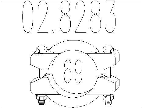 MTS 02.8283 - Connettore tubi, Imp. gas scarico www.autoricambit.com