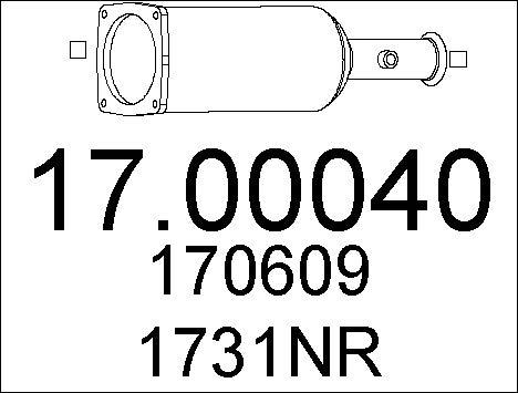 MTS 17.00040 - Filtro antiparticolato / particellare, Impianto gas scarico www.autoricambit.com