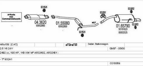 MTS C010069000336 - Impianto gas scarico www.autoricambit.com