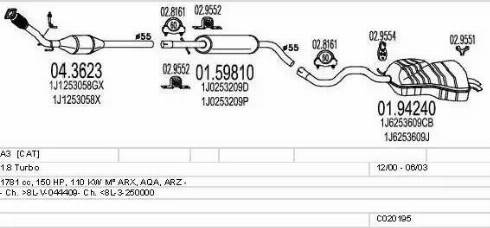 MTS C020195000560 - Impianto gas scarico www.autoricambit.com