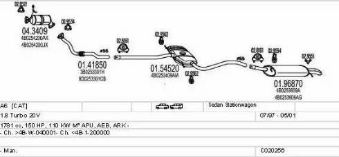 MTS C020256000627 - Impianto gas scarico www.autoricambit.com