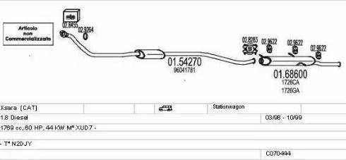 MTS C070444009670 - Impianto gas scarico www.autoricambit.com