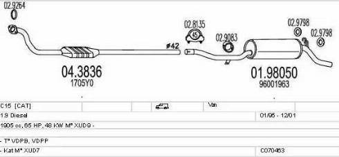 MTS C070463001069 - Impianto gas scarico www.autoricambit.com