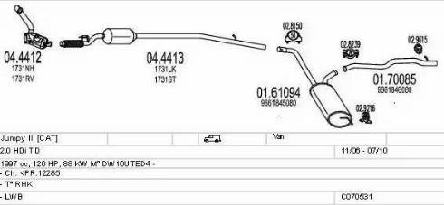 MTS C070531015668 - Impianto gas scarico www.autoricambit.com