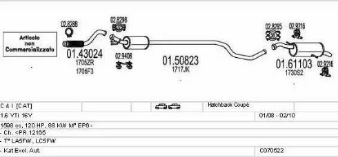 MTS C070522015650 - Impianto gas scarico www.autoricambit.com