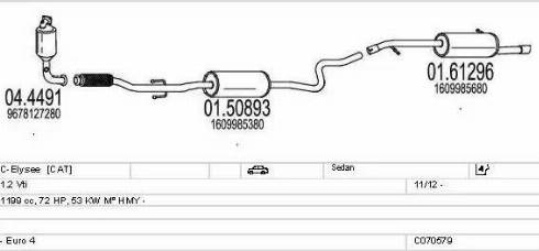 MTS C070579027165 - Impianto gas scarico www.autoricambit.com