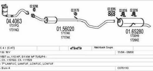 MTS C070110001035 - Impianto gas scarico www.autoricambit.com