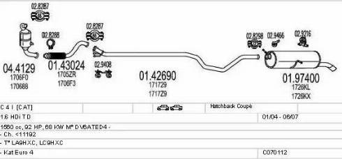 MTS C070112001037 - Impianto gas scarico www.autoricambit.com