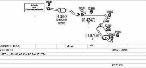 MTS C070188001119 - Impianto gas scarico www.autoricambit.com