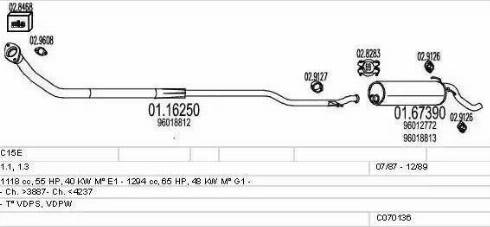 MTS C070136001064 - Impianto gas scarico www.autoricambit.com