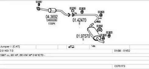 MTS C070173001104 - Impianto gas scarico www.autoricambit.com