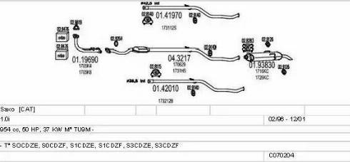 MTS C070204001138 - Impianto gas scarico www.autoricambit.com