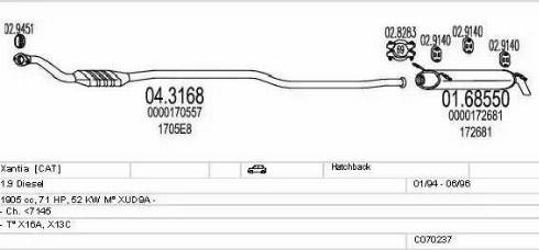 MTS C070237001175 - Impianto gas scarico www.autoricambit.com