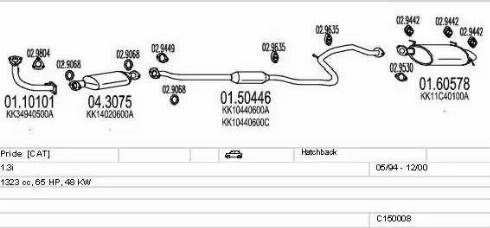 MTS C150008002378 - Impianto gas scarico www.autoricambit.com