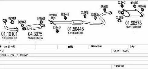 MTS C150007002377 - Impianto gas scarico www.autoricambit.com