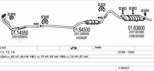 MTS C160027003445 - Impianto gas scarico www.autoricambit.com