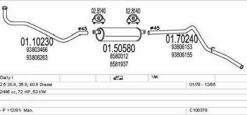 MTS C100378013098 - Impianto gas scarico www.autoricambit.com