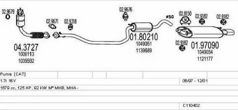 MTS C110402003375 - Impianto gas scarico www.autoricambit.com