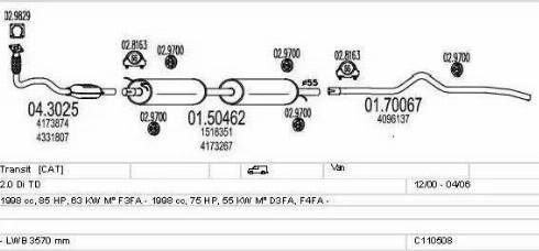 MTS C110508009113 - Impianto gas scarico www.autoricambit.com