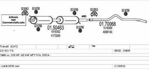 MTS C110510009115 - Impianto gas scarico www.autoricambit.com