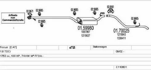 MTS C110601007773 - Impianto gas scarico www.autoricambit.com
