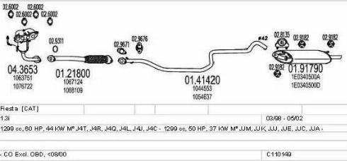 MTS C110149003859 - Impianto gas scarico www.autoricambit.com