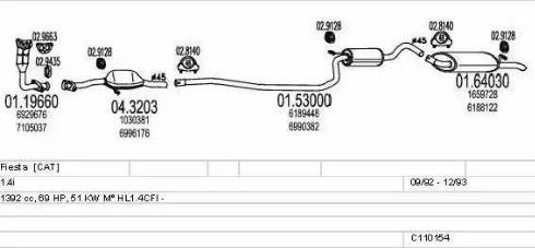 MTS C110154003865 - Impianto gas scarico www.autoricambit.com