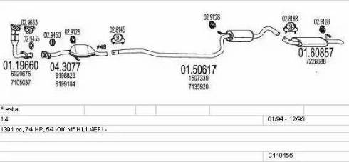 MTS C110155003866 - Impianto gas scarico www.autoricambit.com